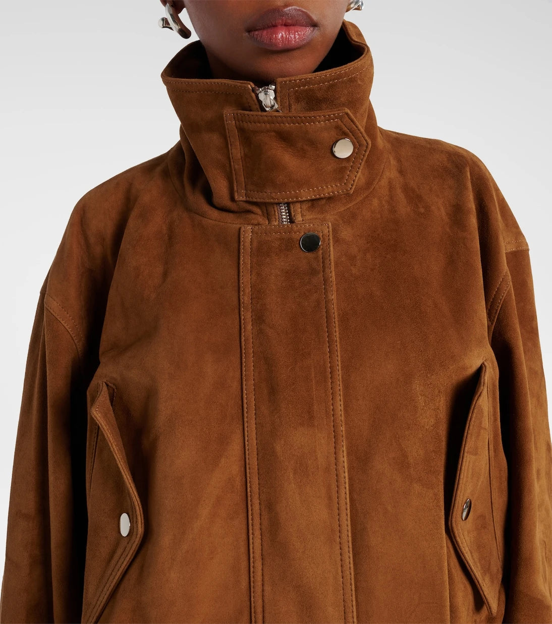Nour Hammour - Briar suede bomber jacket