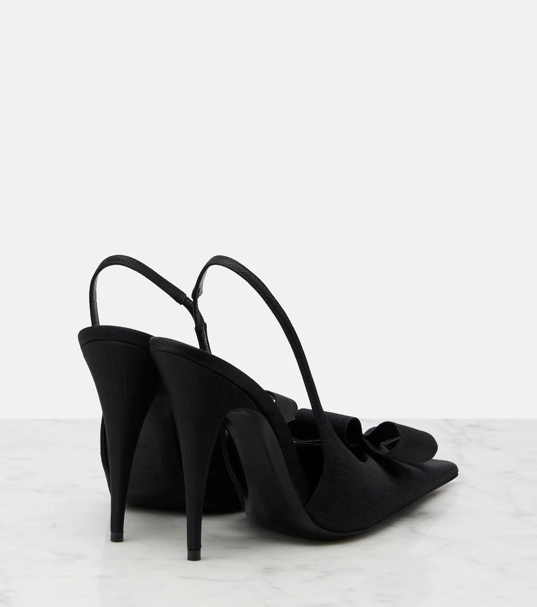 Saint Laurent - Tea bow-detail slingback pumps