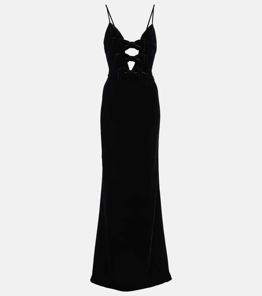 Alessandra Rich - Bow-detail velvet gown