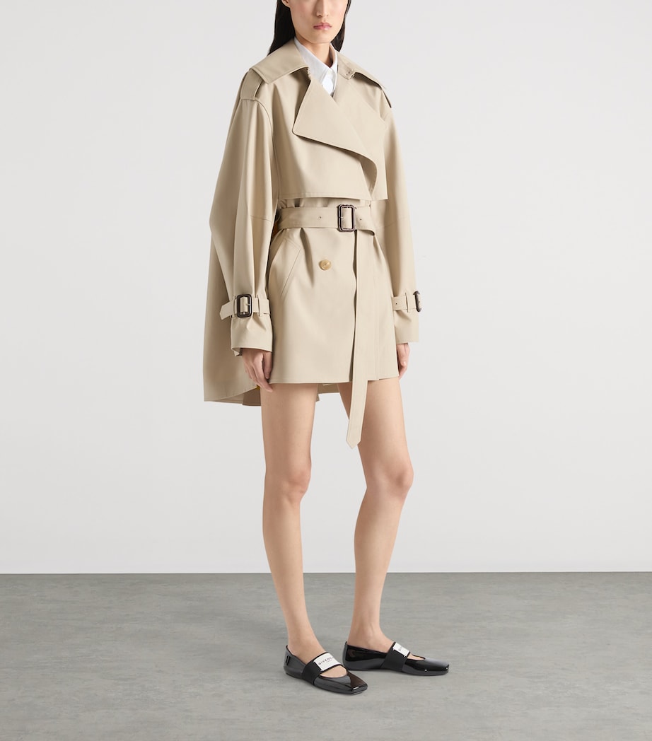 Givenchy Multi Cropped Cotton Trench Coat