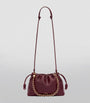 LOEWE Burgundy Leather Flamenco Purse