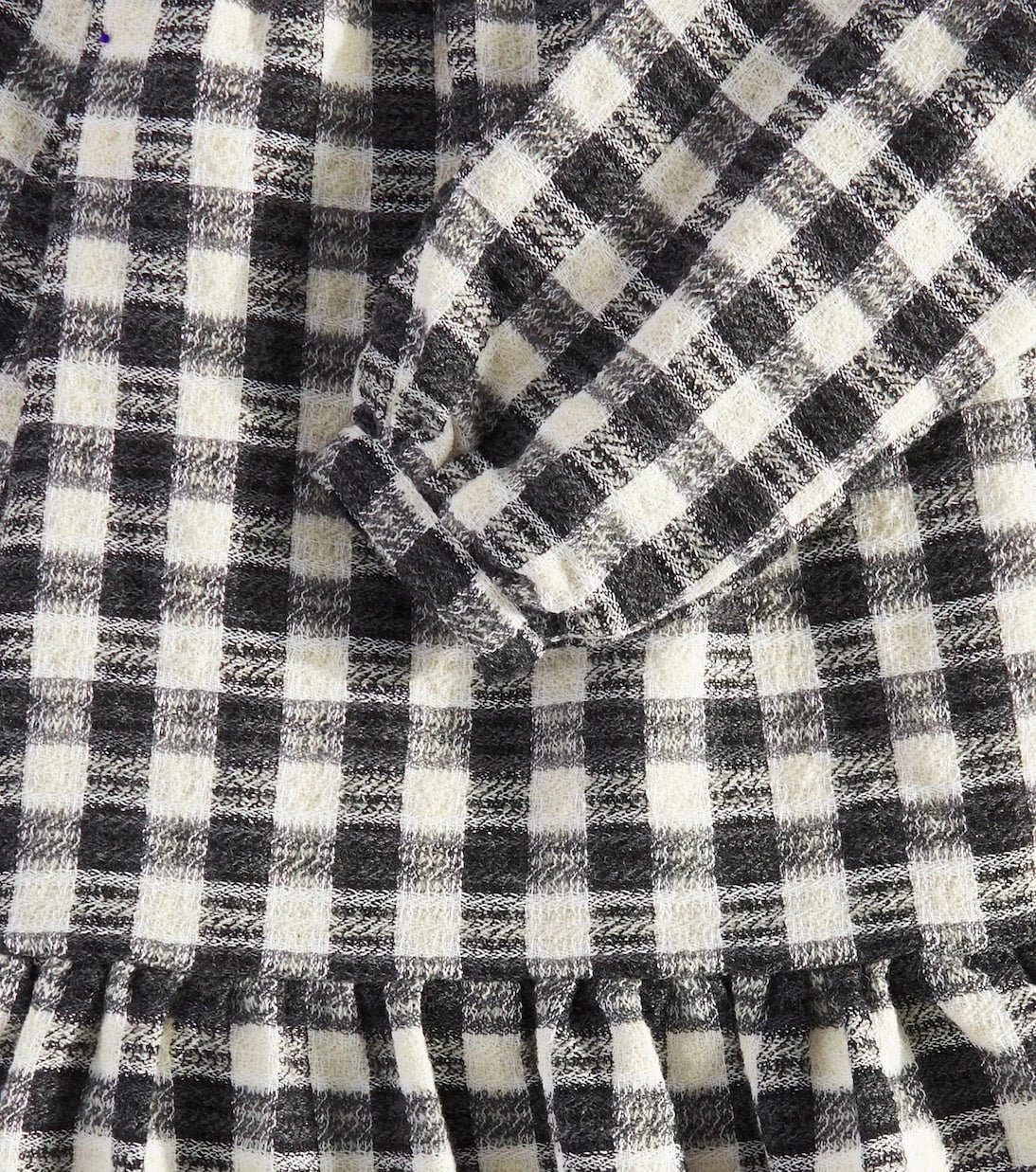 Tartine et Chocolat - Checked wool and cotton-blend dress