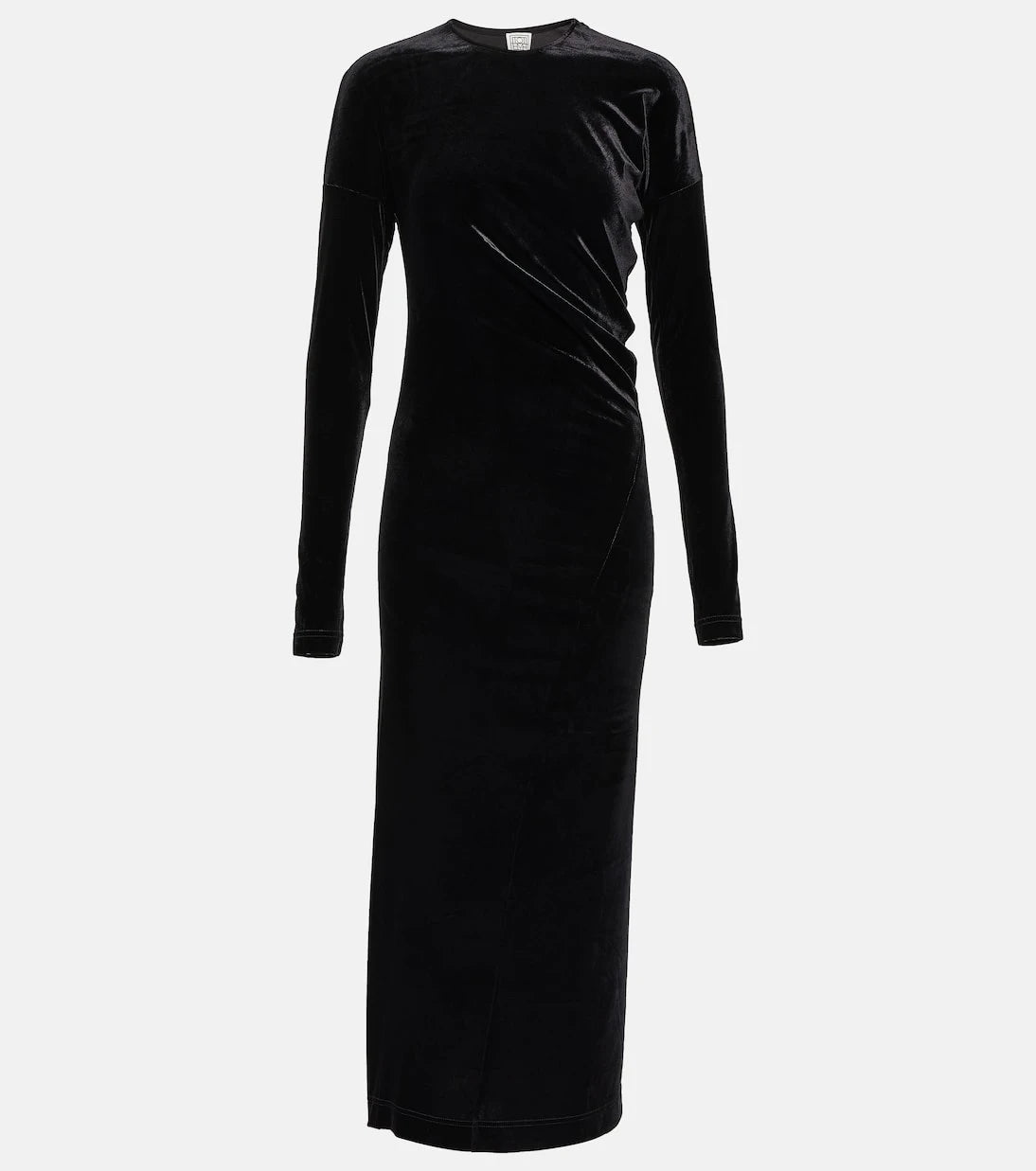 Toteme - Twisted velvet midi dress