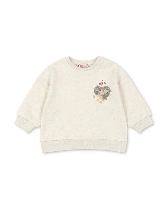 Çocuk pamuklu sweatshirt Konges Sløjd LOUPY LOU SWEAT SHIRT OCS