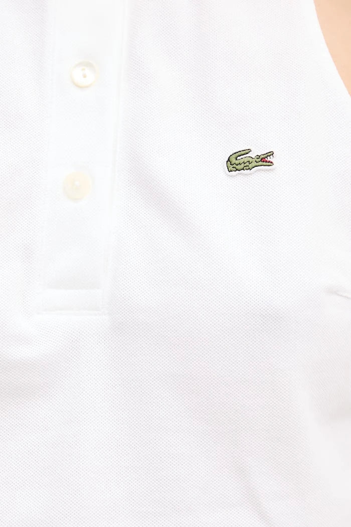 Lacoste pamuk ve elastan kısa kadın üst