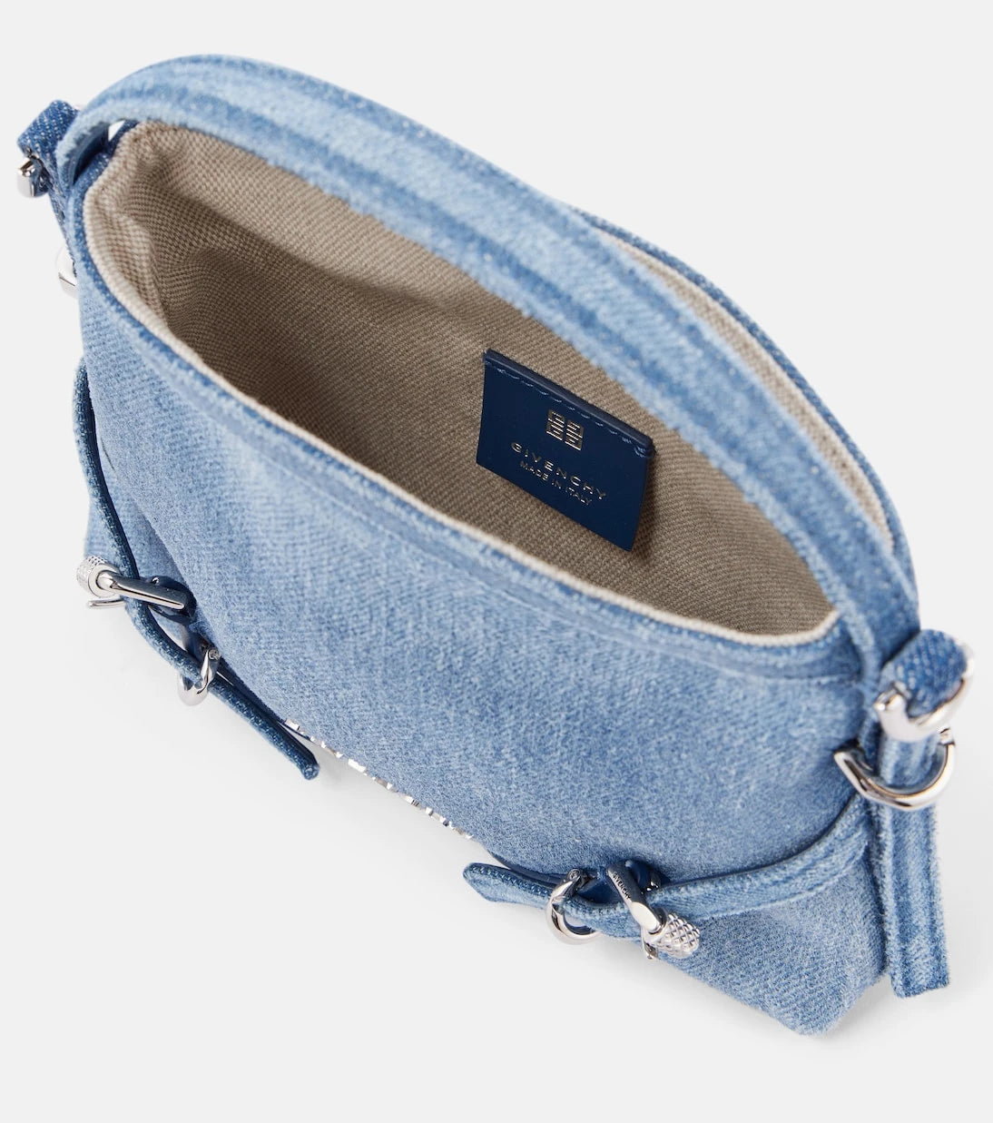 Givenchy - Nano Voyou denim crossbody bag