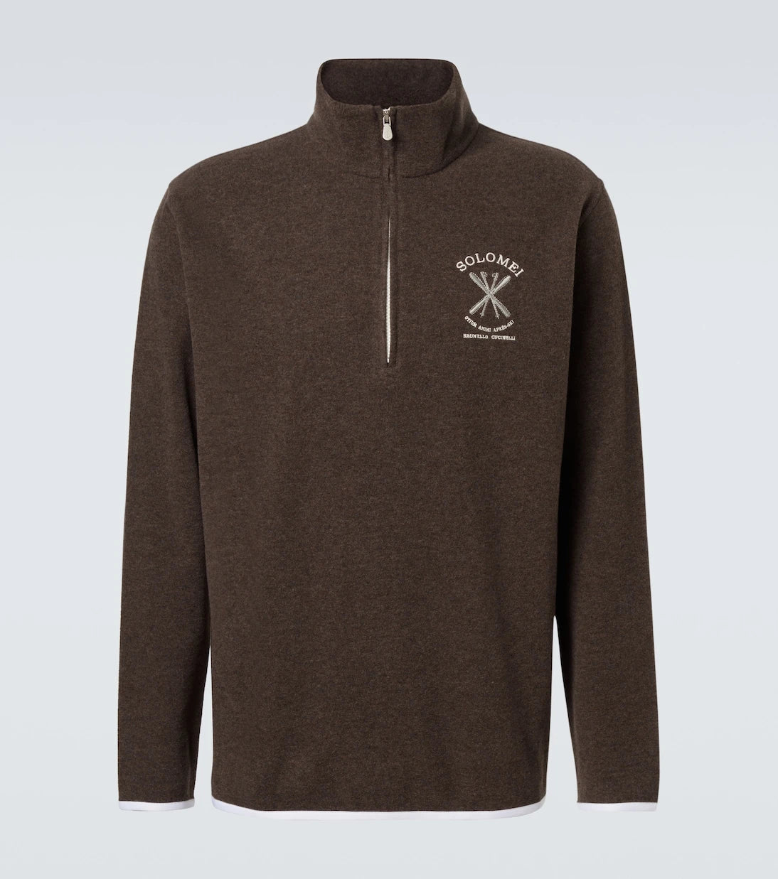Brunello Cucinelli - Cashmere-blend half-zip sweater