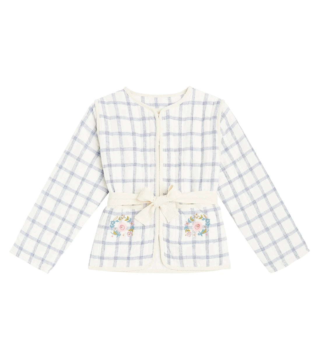 Louise Misha - Teliani embroidered checked jacket