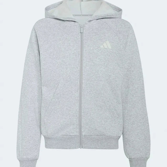 adidas çocuklar için pamuklu fermuarlı kapüşonlu sweatshirt