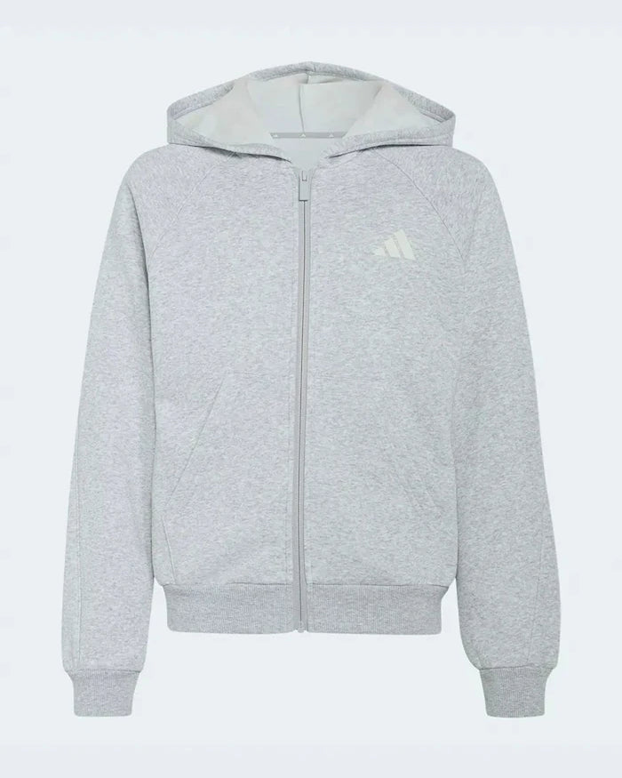 adidas çocuklar için pamuklu fermuarlı kapüşonlu sweatshirt