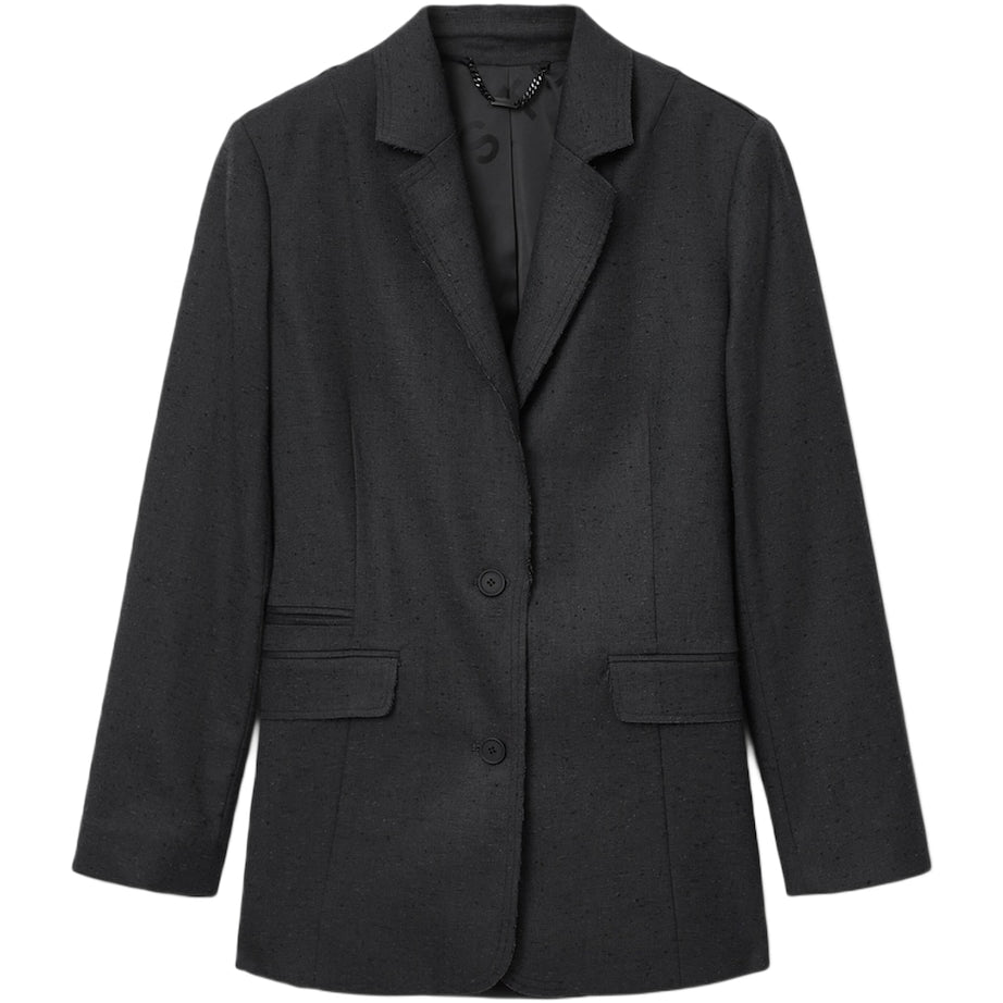 AllSaints Grey Single-Breasted Essie Blazer