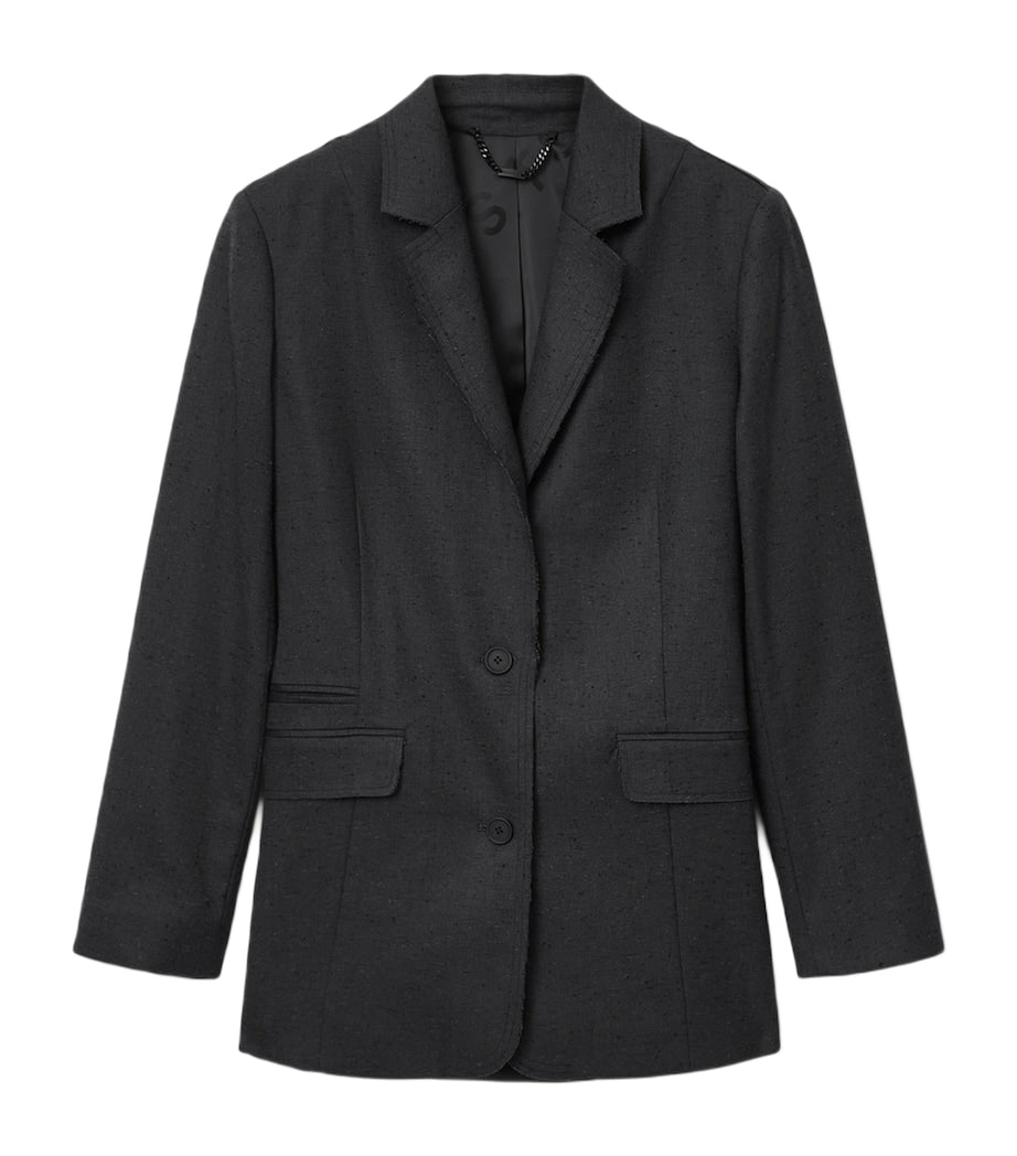AllSaints Grey Single-Breasted Essie Blazer