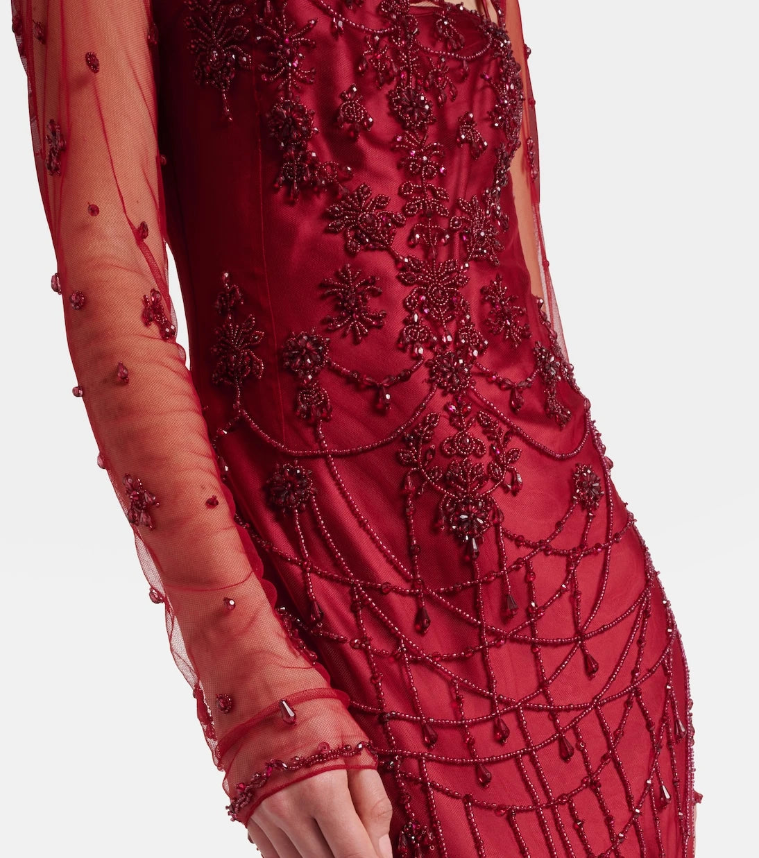Clio Peppiatt - Chandelier embellished tulle gown
