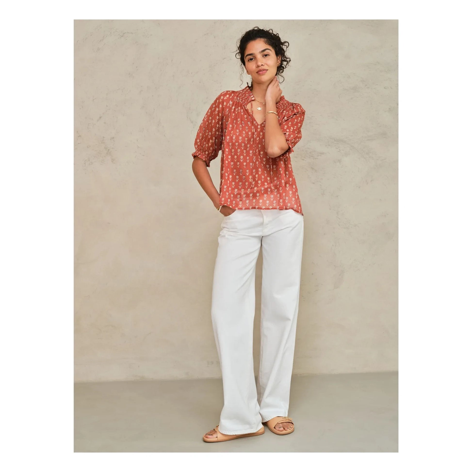 M.A.B.E. - Ari Cotton blouse | Rust