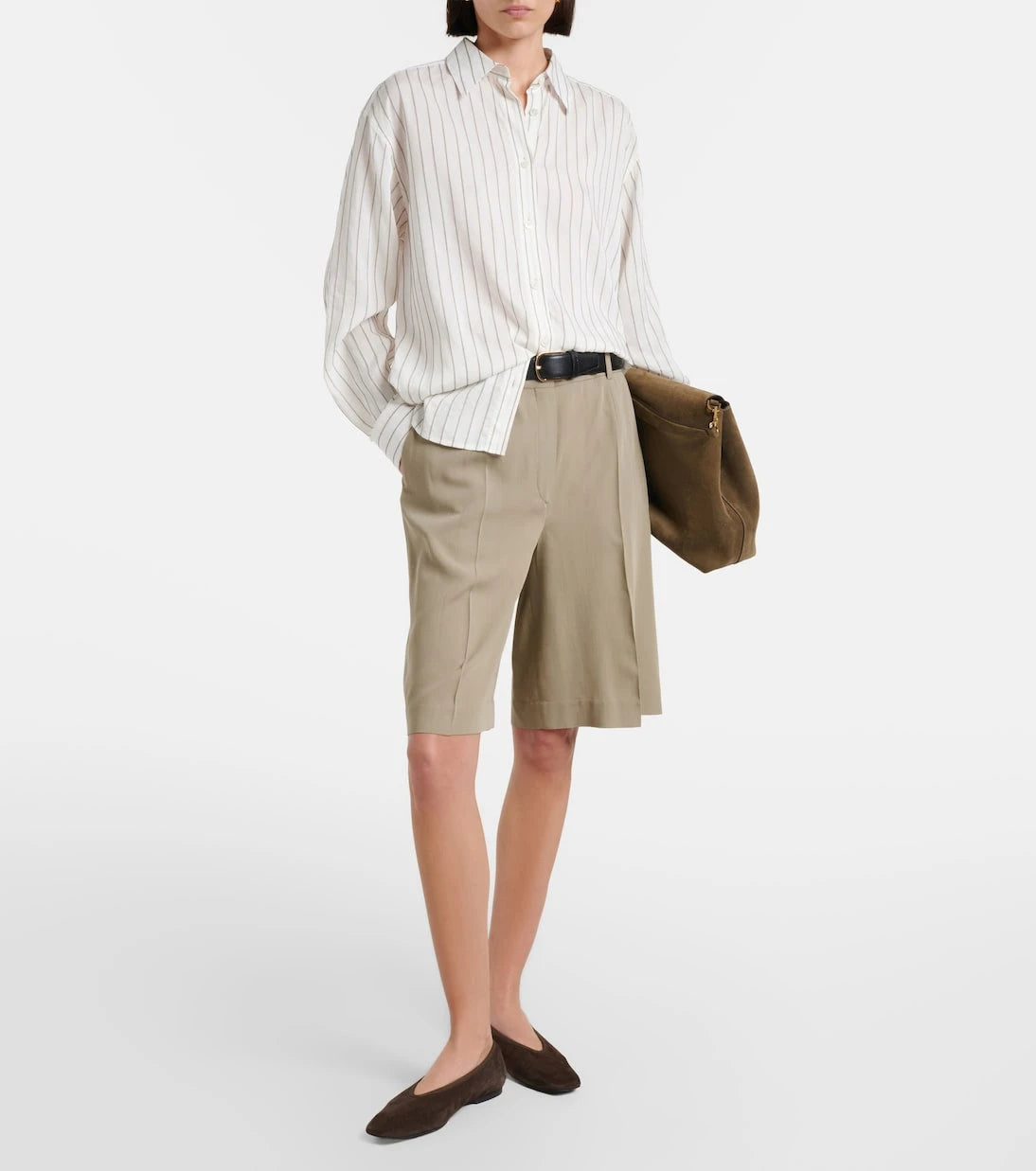 Toteme - High-rise Bermuda shorts