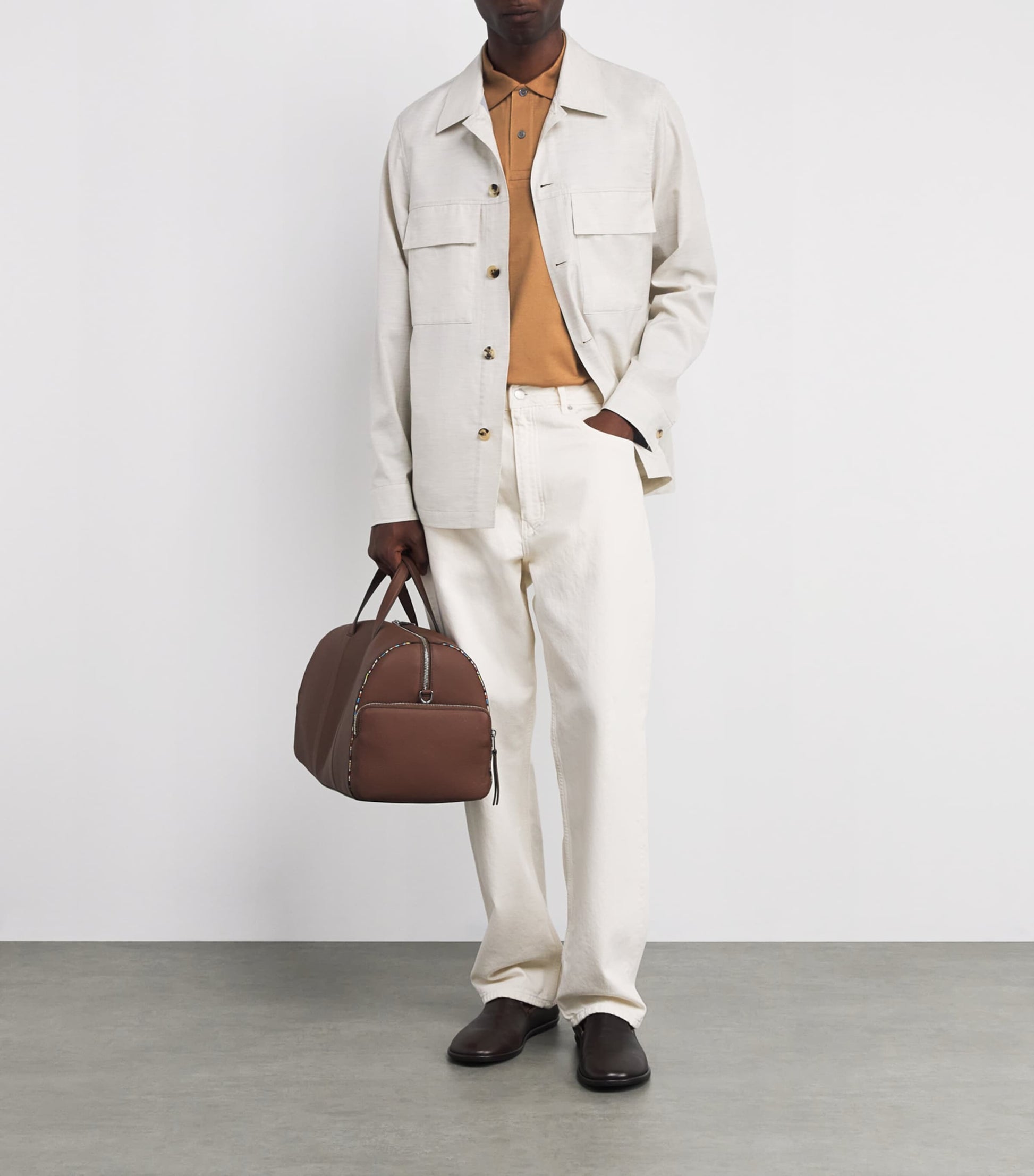 Paul Smith Cotton Artist Stripe Placket Polo Shirt