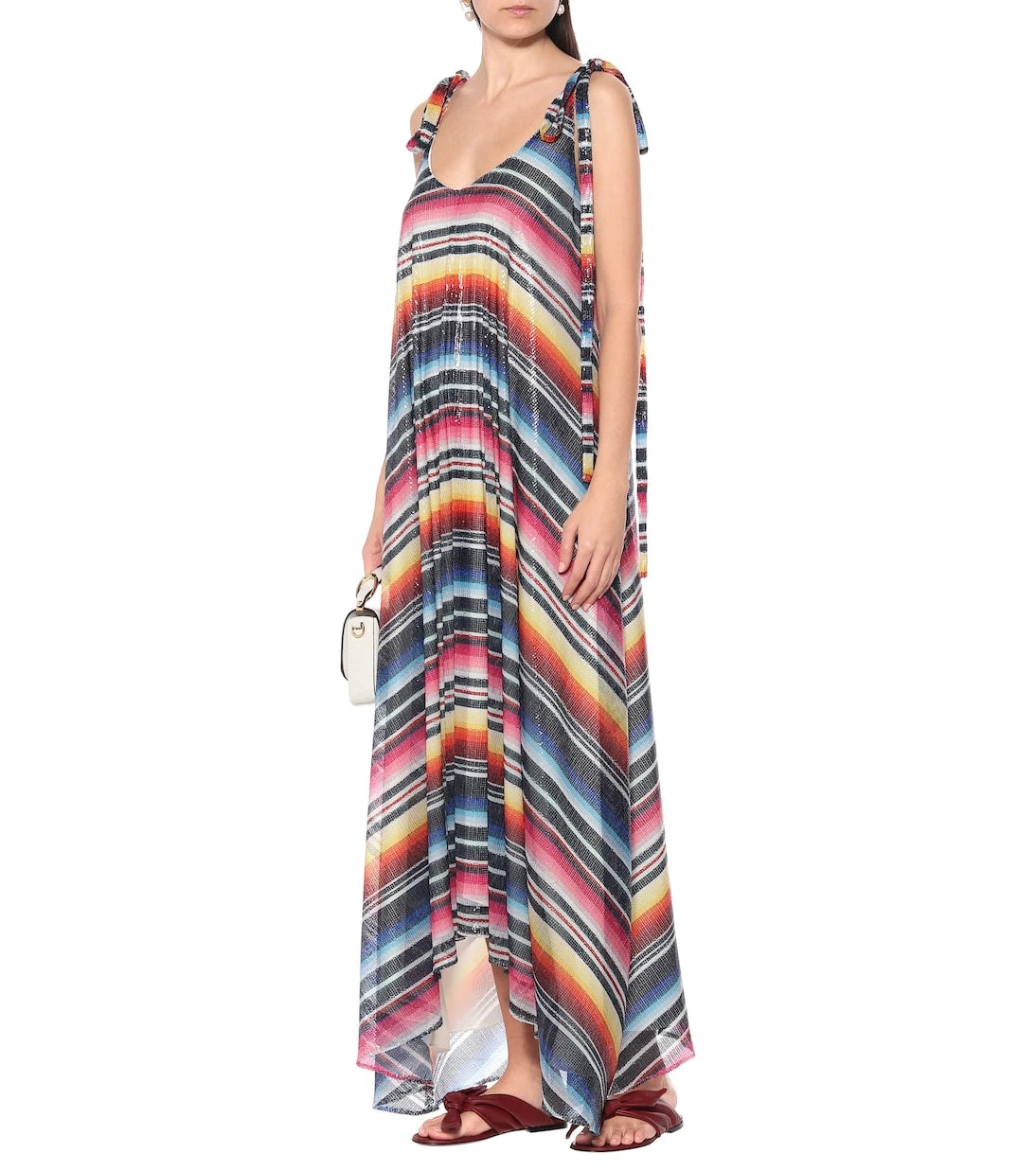 Alanui - Sarape sequined striped maxi dress