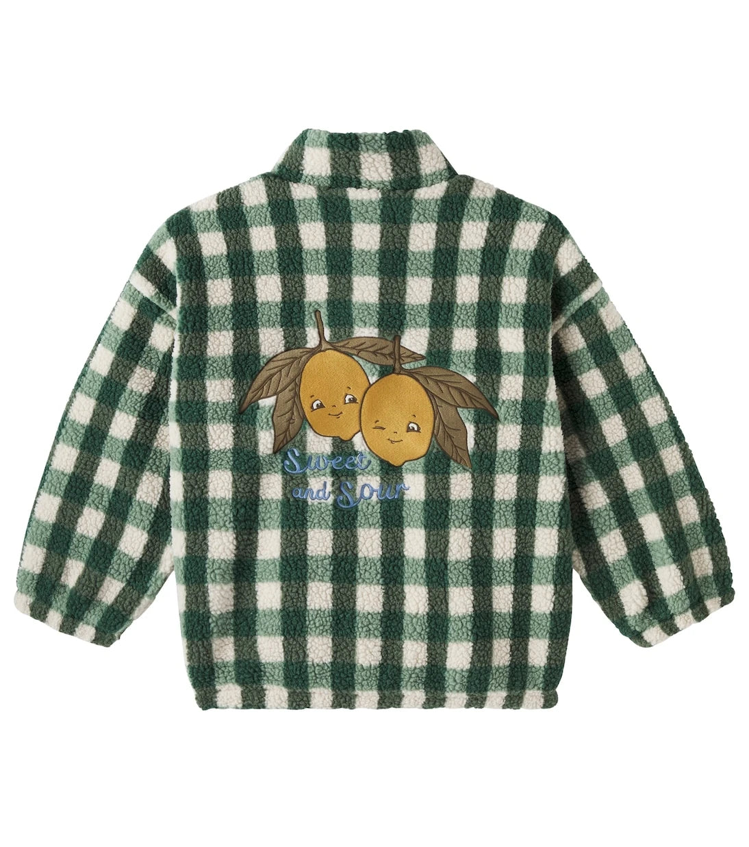 Konges Sløjd - Jody checked embroidered teddy jacket