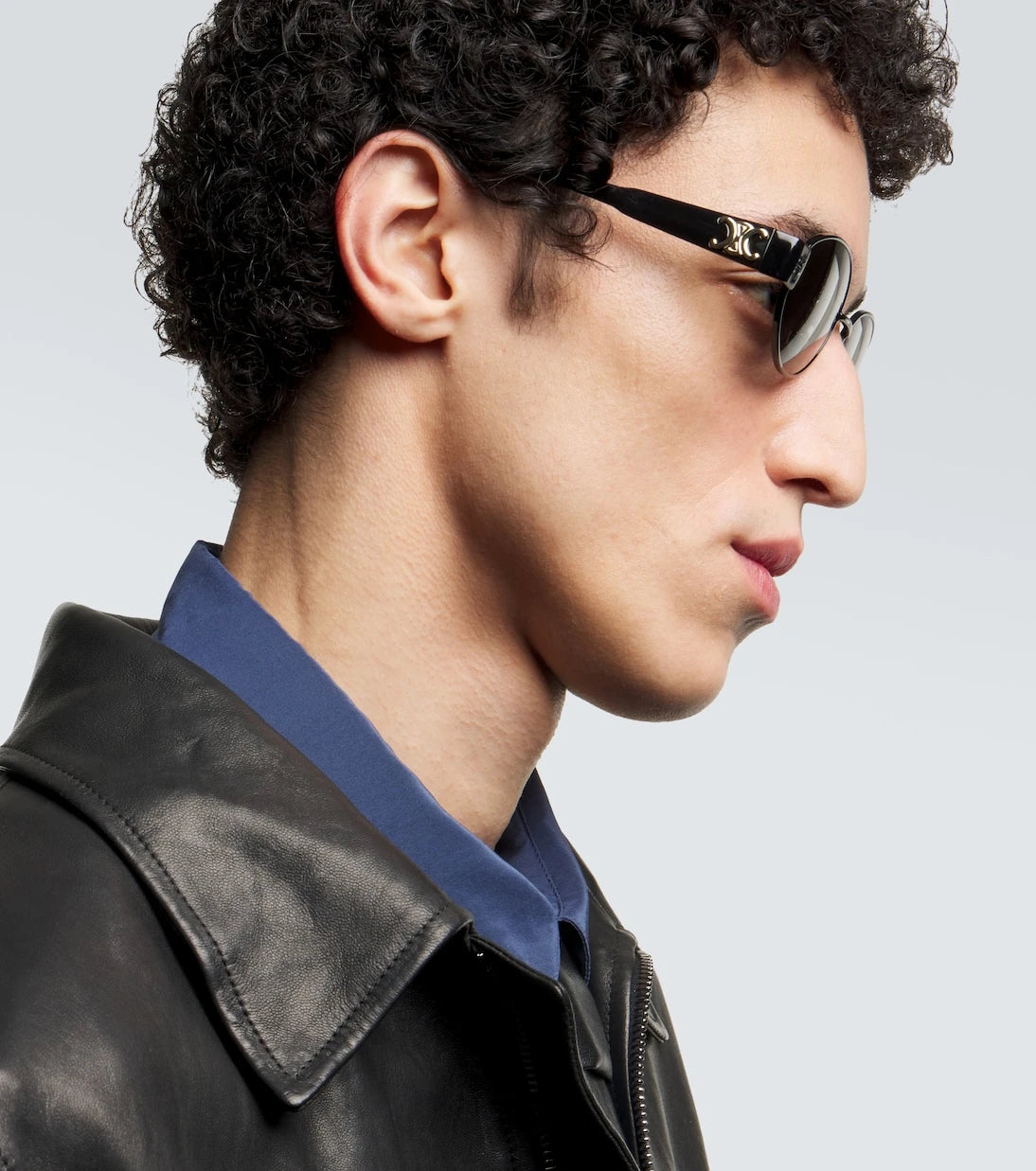 Celine Eyewear - Triomphe Metal 01 oval sunglasses