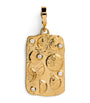 Yellow Gold and Diamond New Beginnings Moon Phases Charm