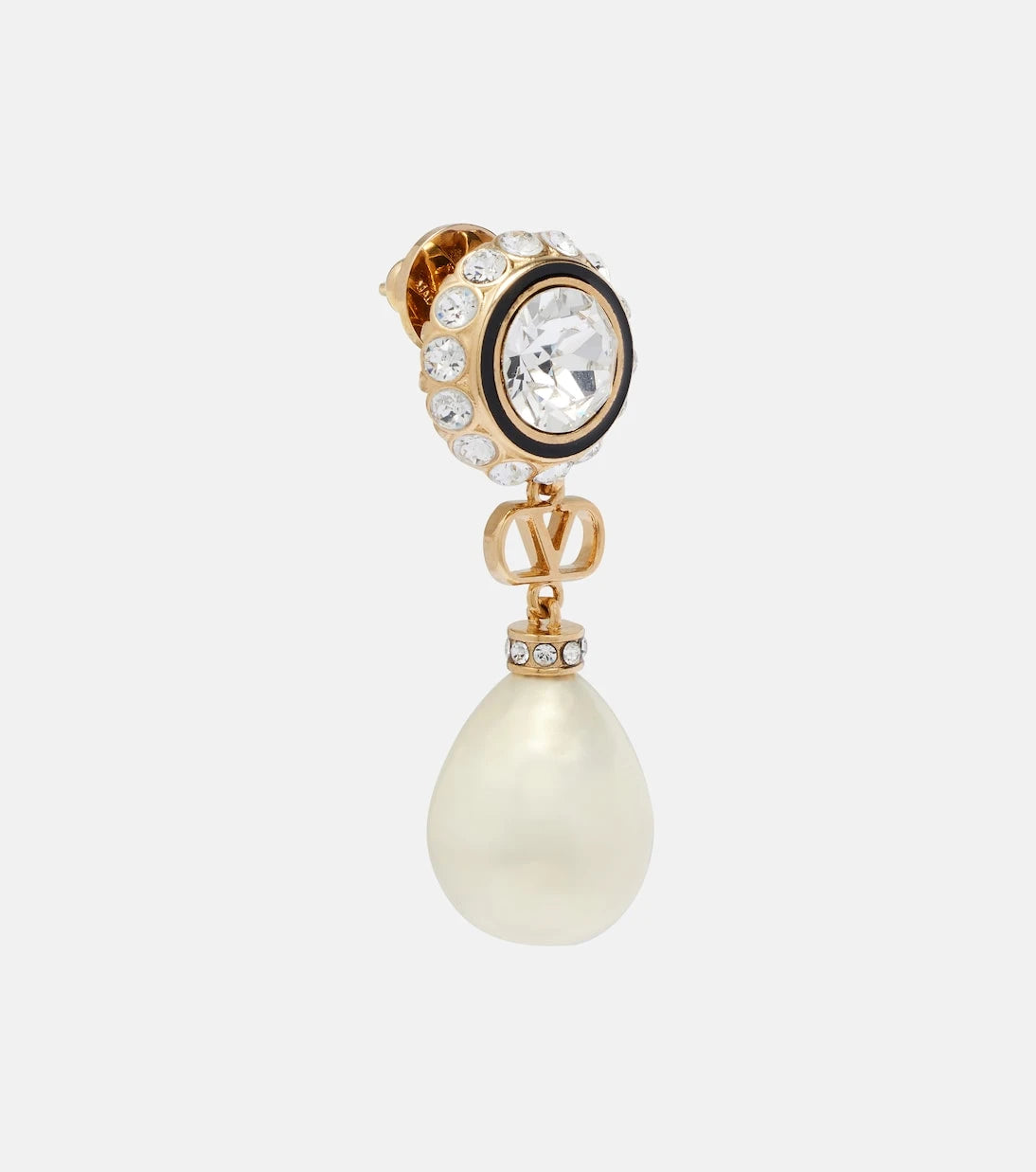 Valentino - VLogo embellished drop earrings