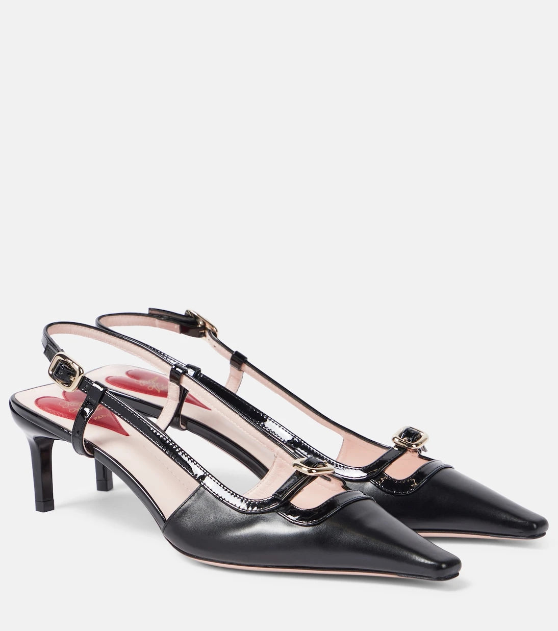 Roger Vivier - Viv' Canard 55 leather slingback pumps