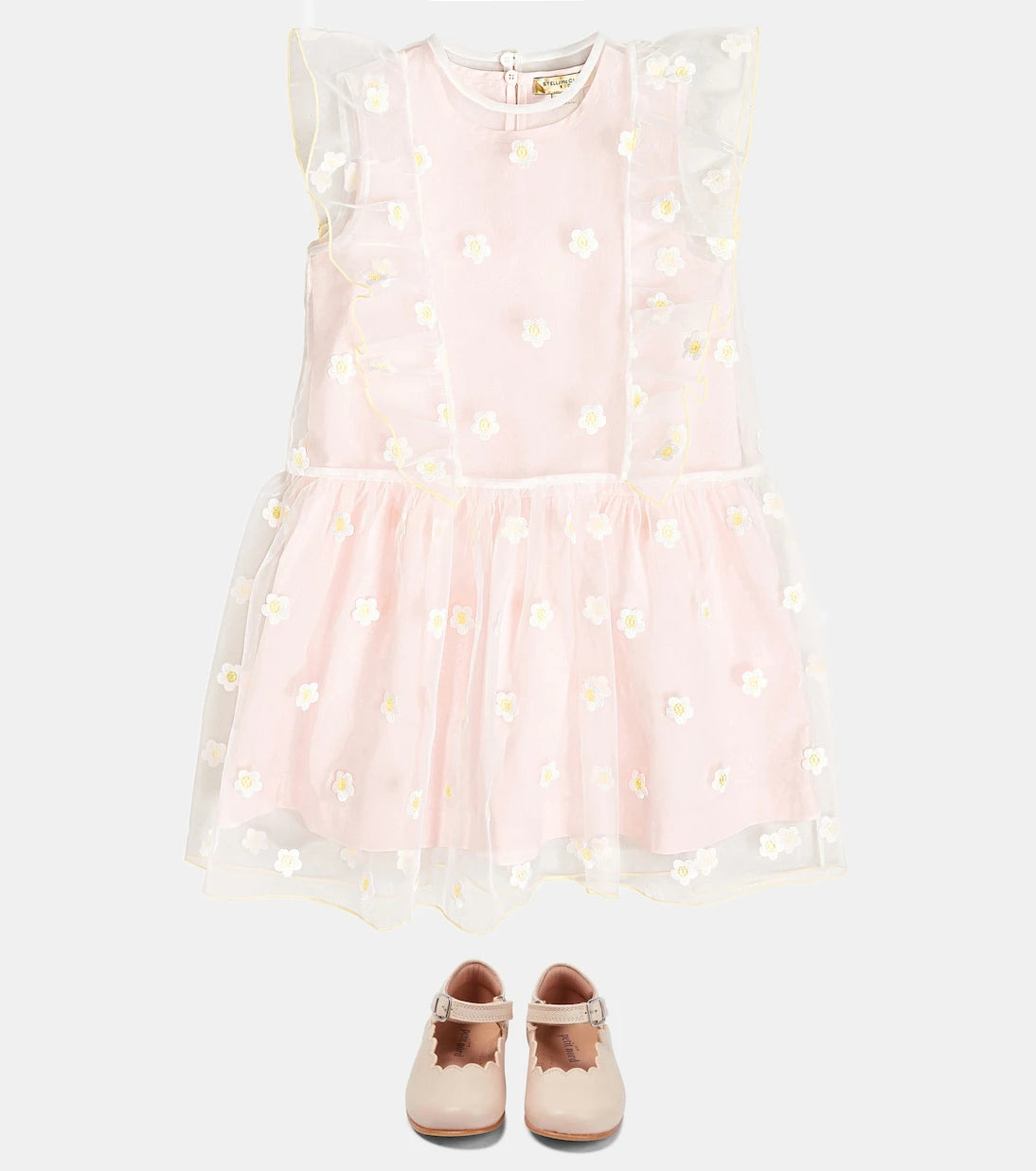 Stella McCartney Kids - Embroidered tulle dress