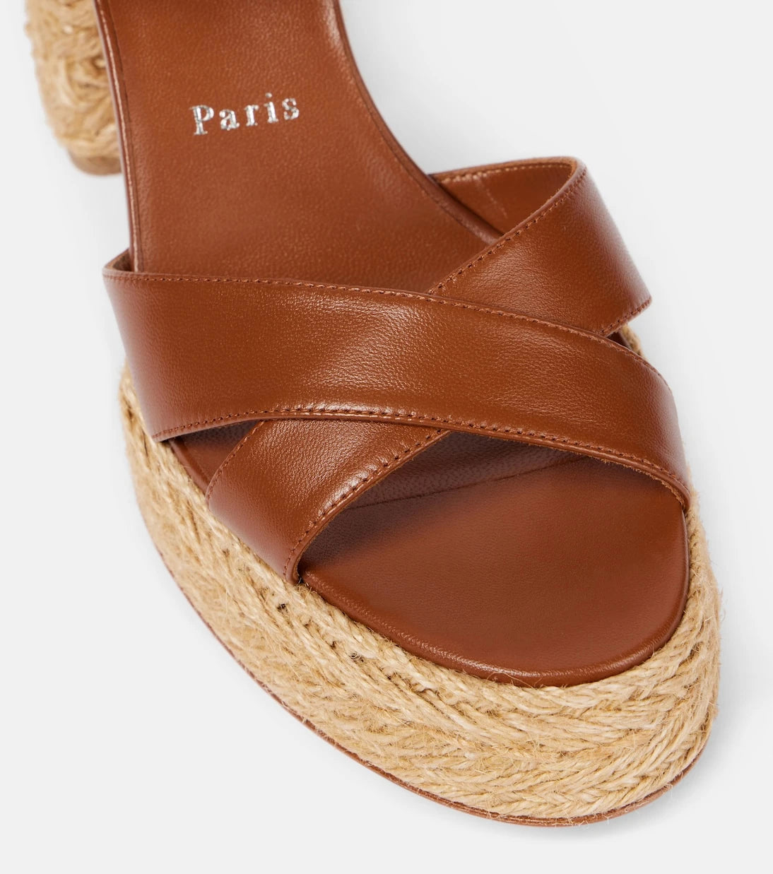 Christian Louboutin - Calakala 85 leather espadrille sandals