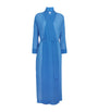 Loretta Caponi Blue Silk Georgette Cassandra Robe