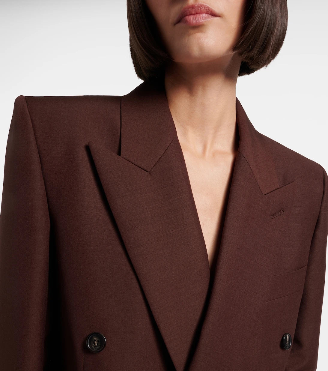 Saint Laurent - Double-breasted wool and mohair blazer