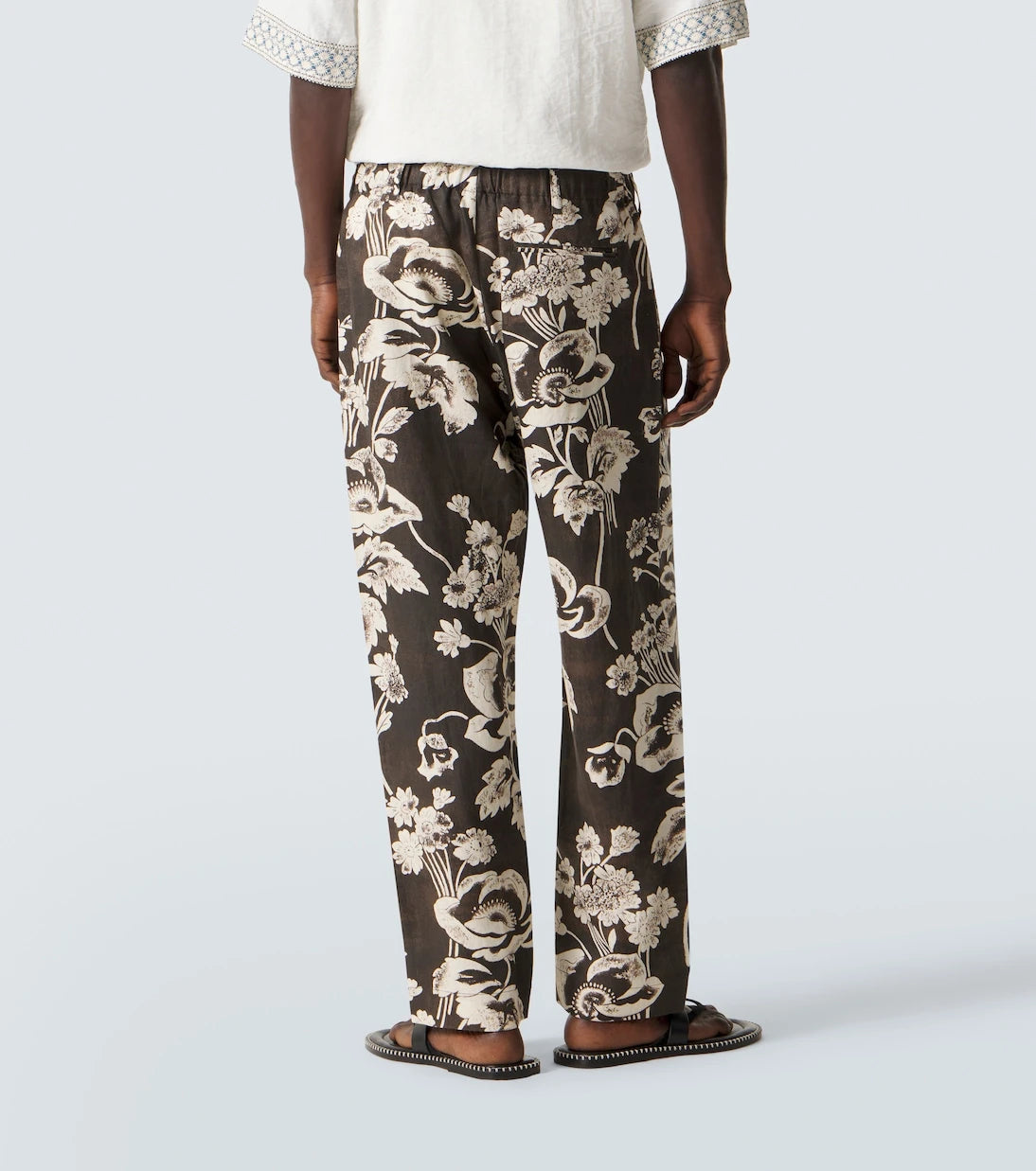 Commas - Floral linen straight pants