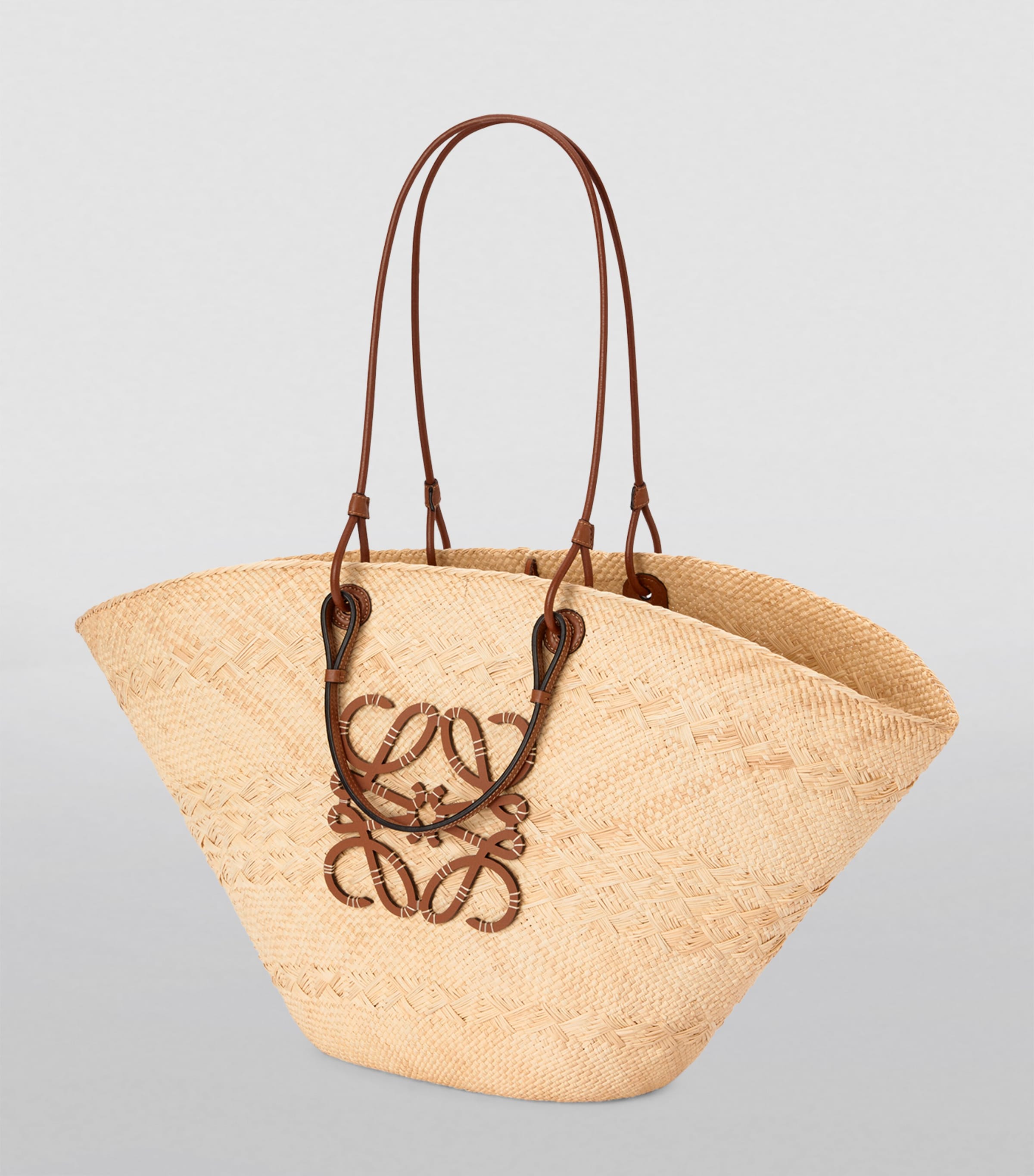 LOEWE Beige x Paula’s Ibiza Large Woven Anagram Basket Bag