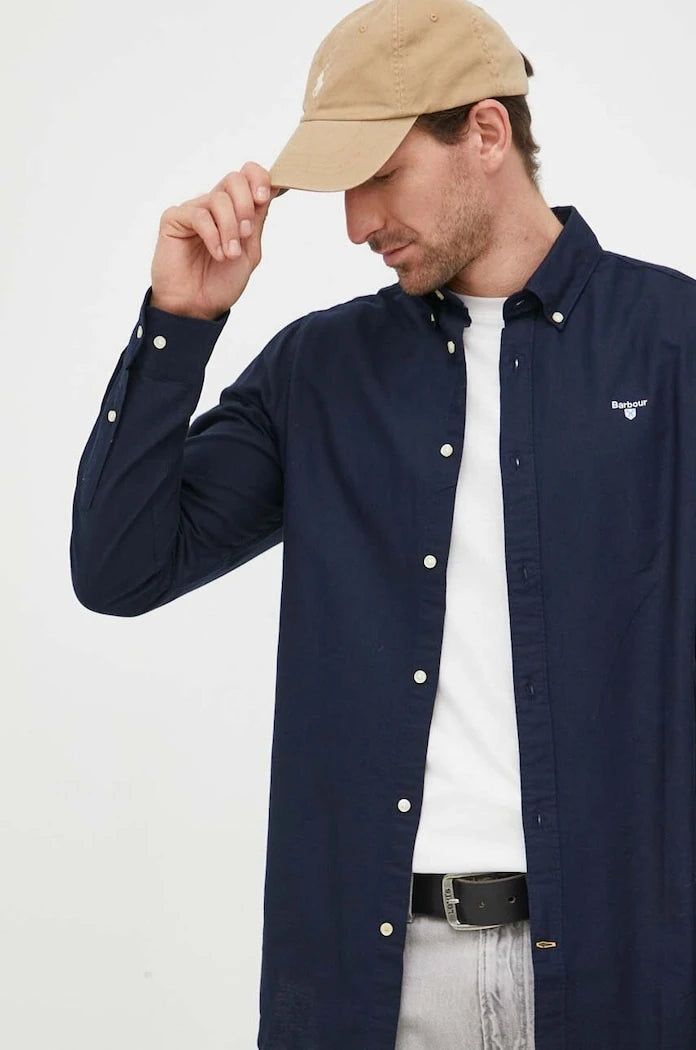 Barbour риза мъжка от памук OXTOWN