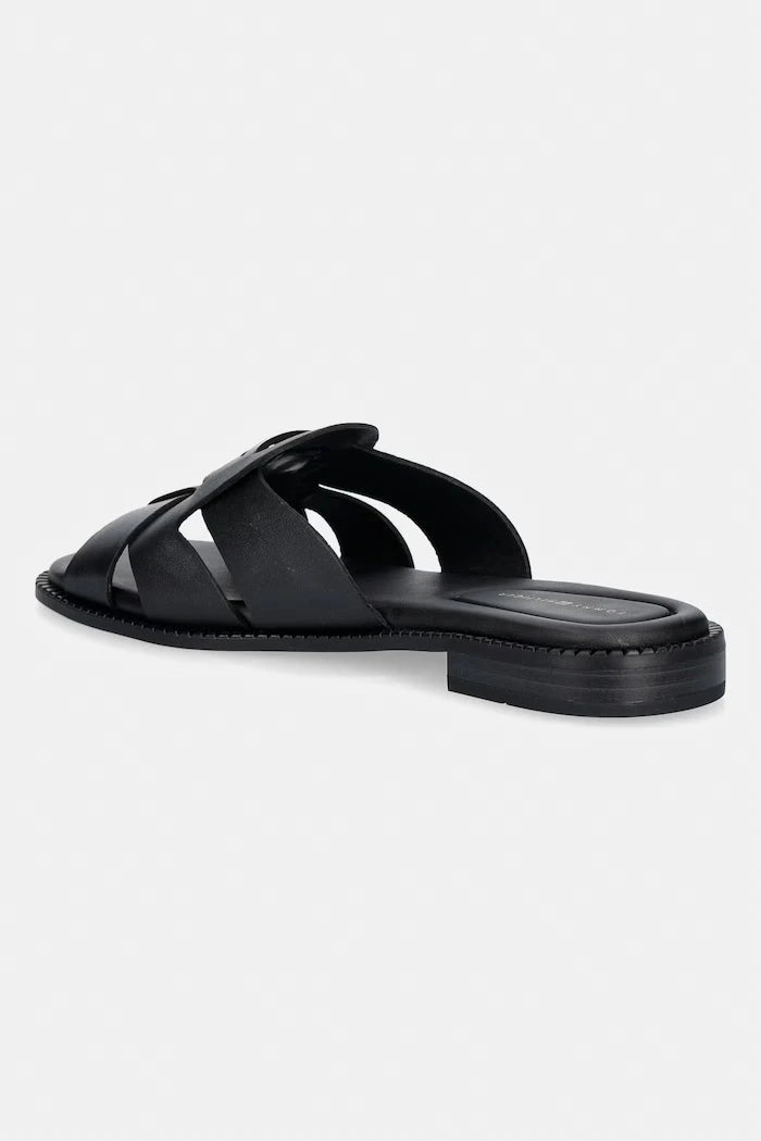Tommy Hilfiger чехли дамски от кожа COIN LEATHER SANDAL