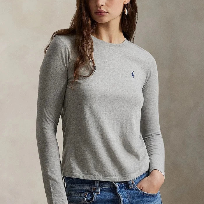 Polo Ralph Lauren uzun kollu kadın pamuklu bluz