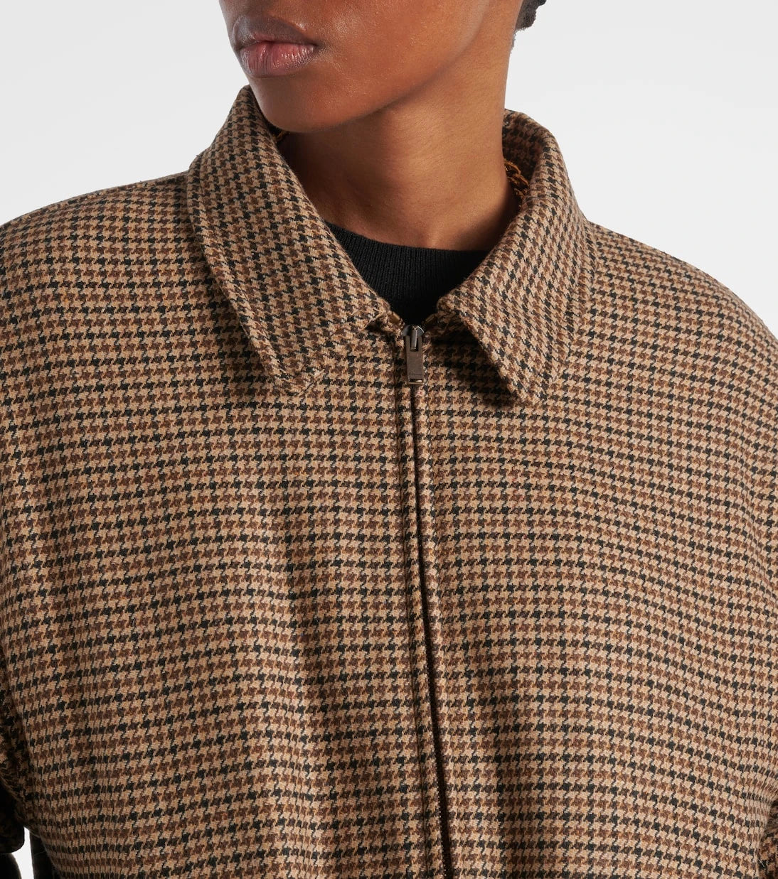 Saint Laurent - Houndstooth padded jacket