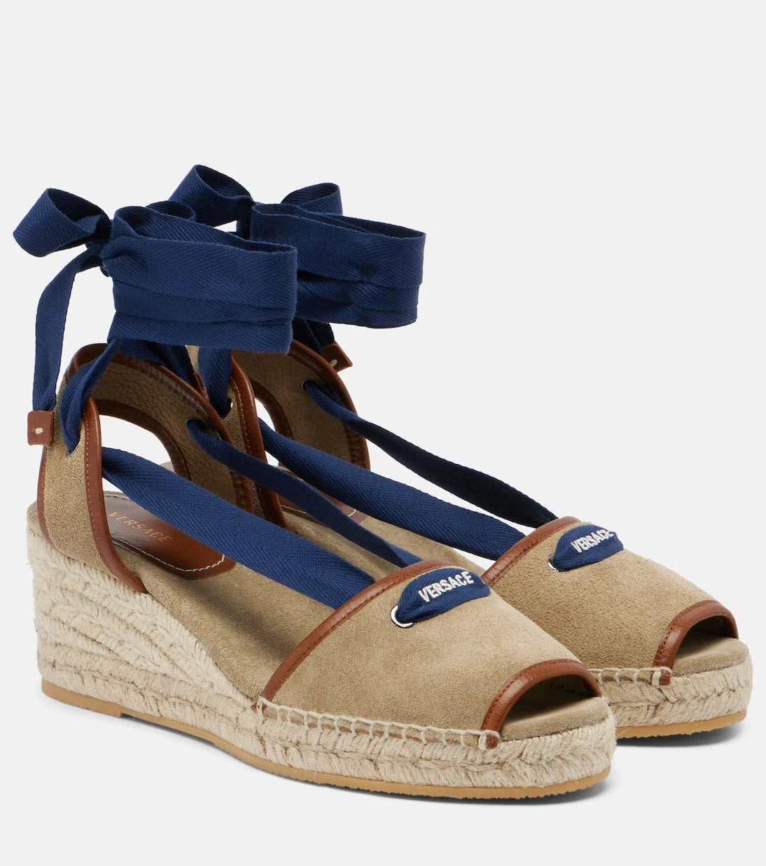 Versace - Lola suede espadrille wedges
