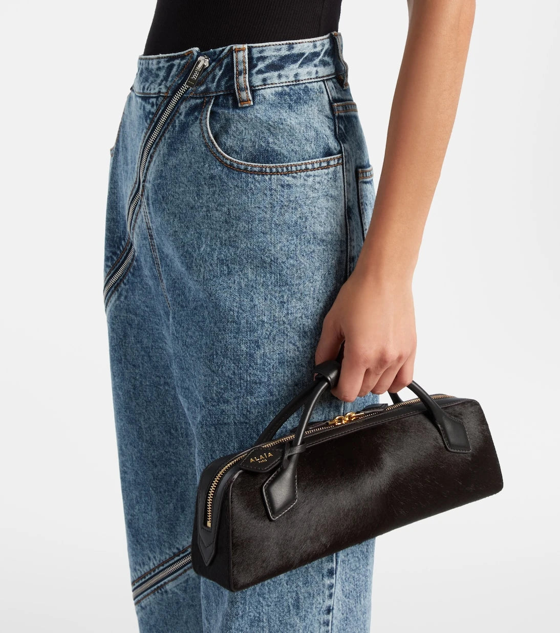 Alaïa - Le Teckel Small calf hair clutch