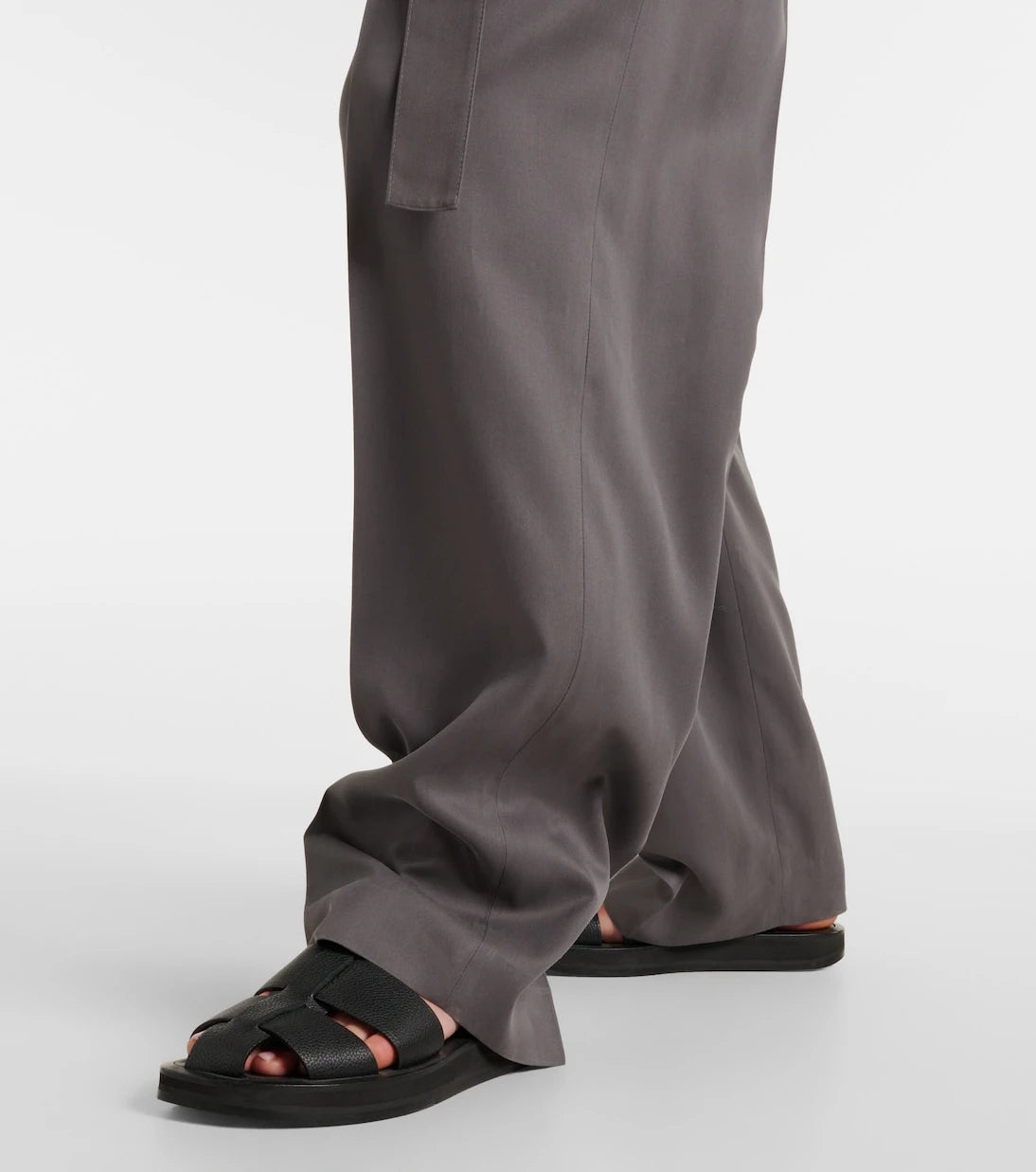 The Row - Lonan high-rise silk straight pants