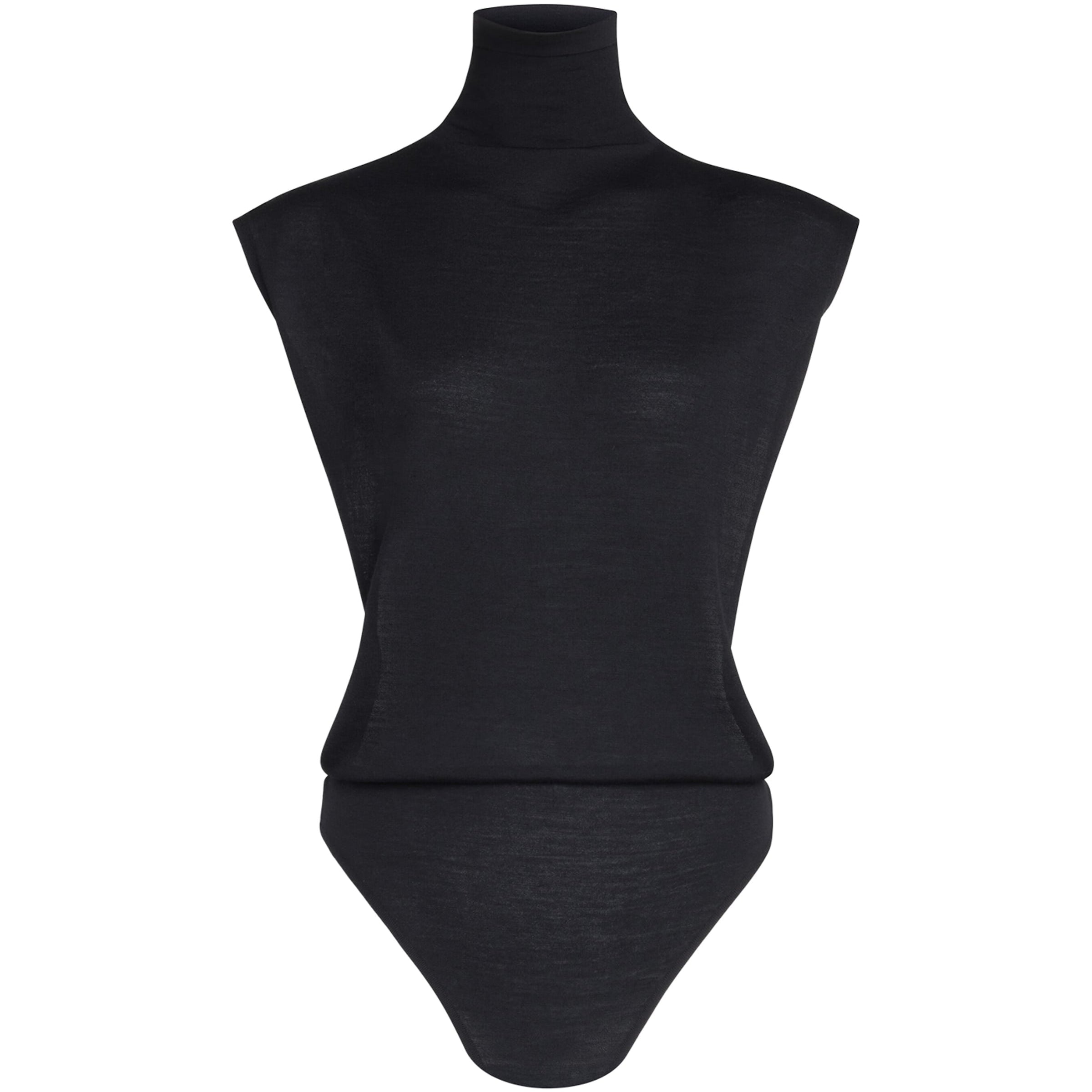 Alaïa Black Cap-Sleeve Bodysuit