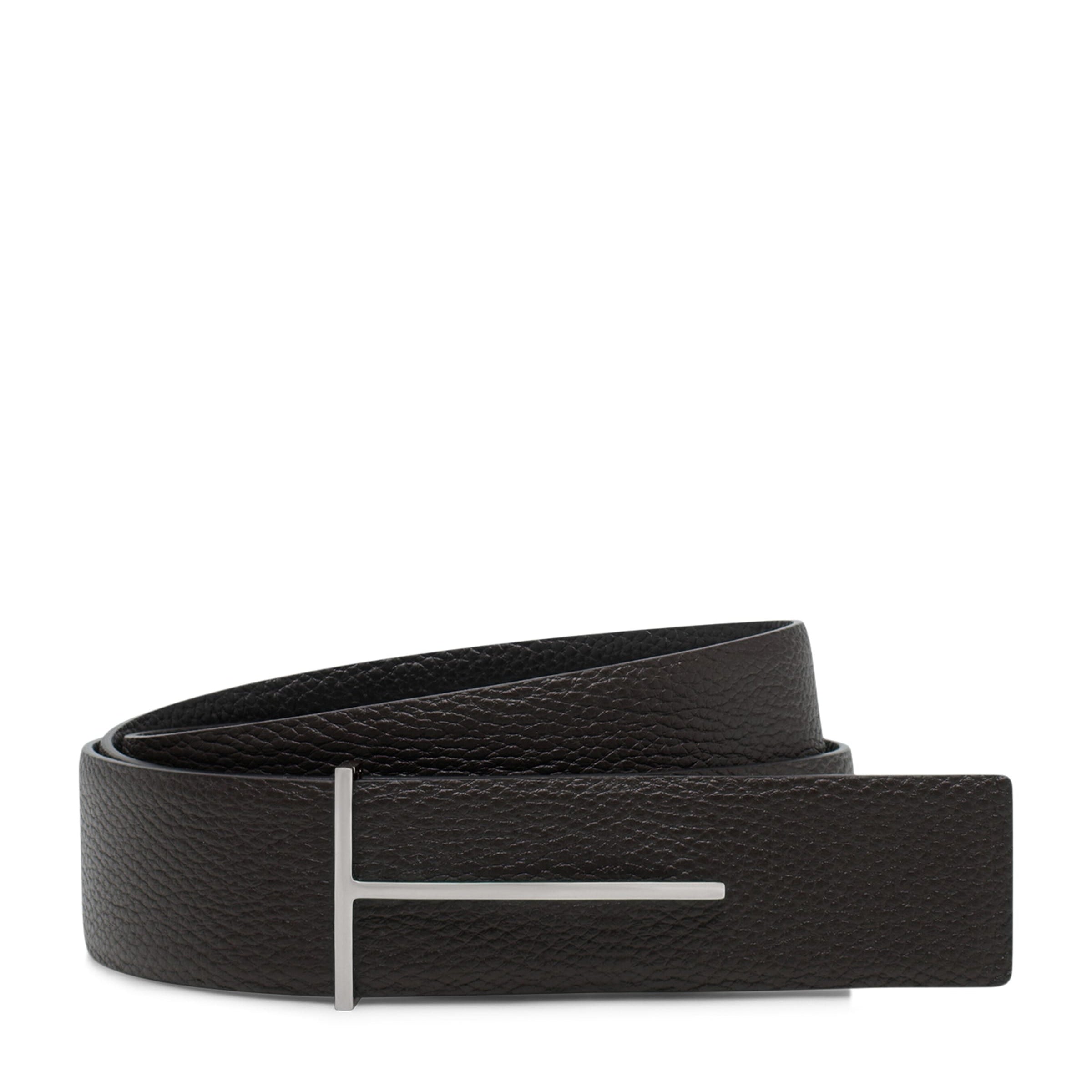 TOM FORD Calf Leather Reversible Slim T Belt
