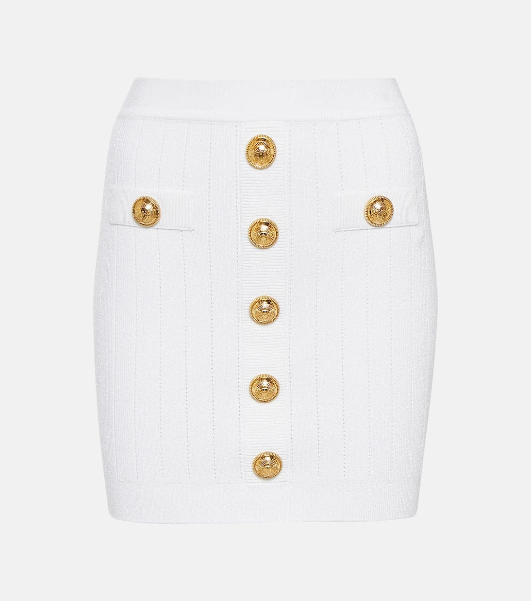 Balmain - Yüksek bel örgü mini etek