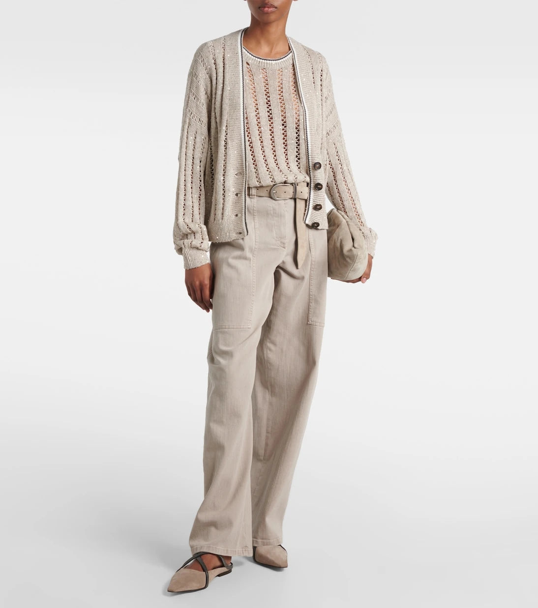 Brunello Cucinelli - Monili suede mules