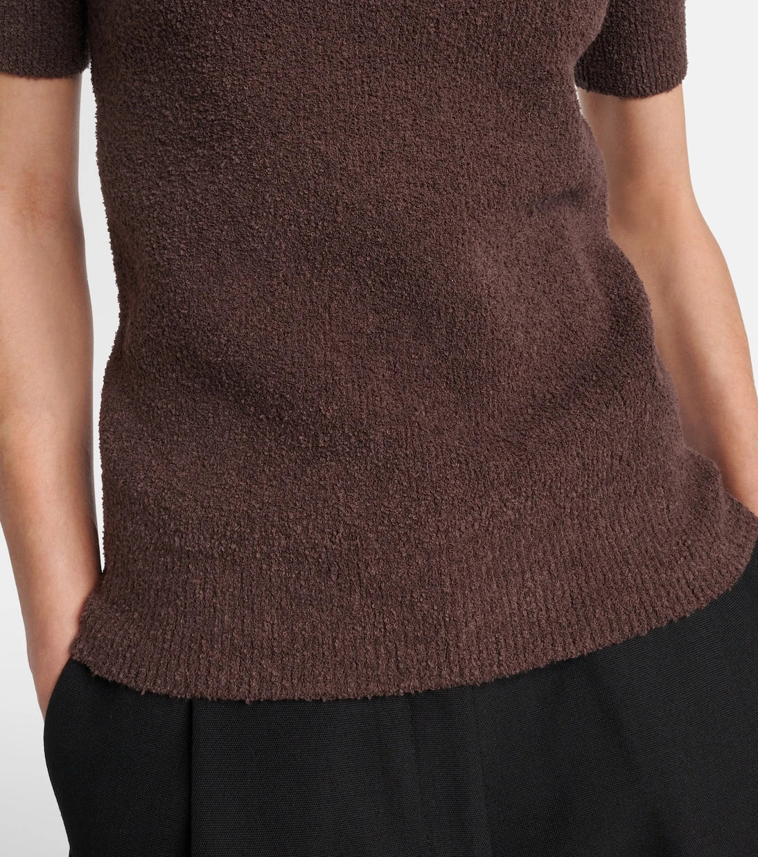 Toteme - Knitted cotton-blend terry top