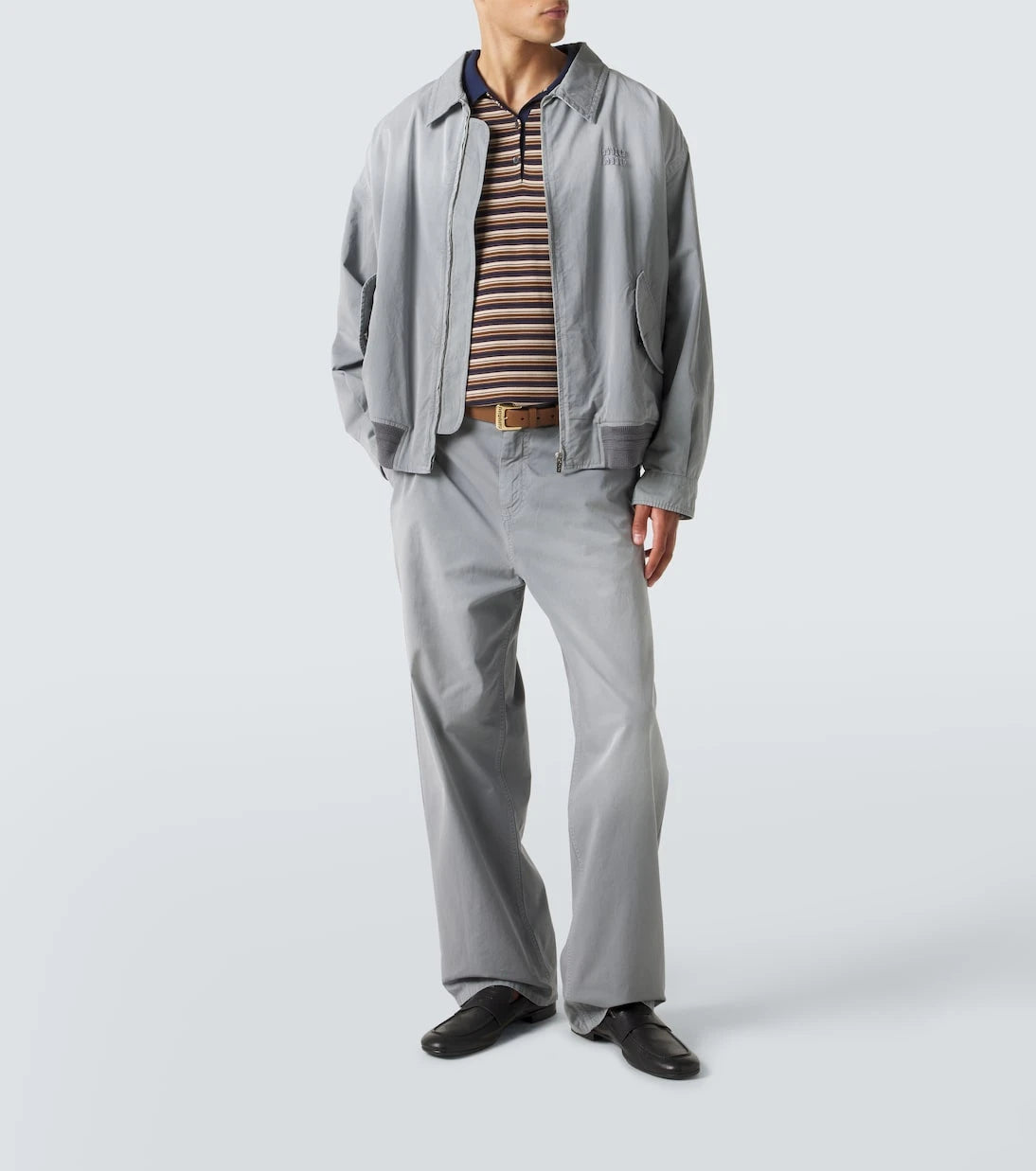 Miu Miu - Cotton twill wide-leg pants