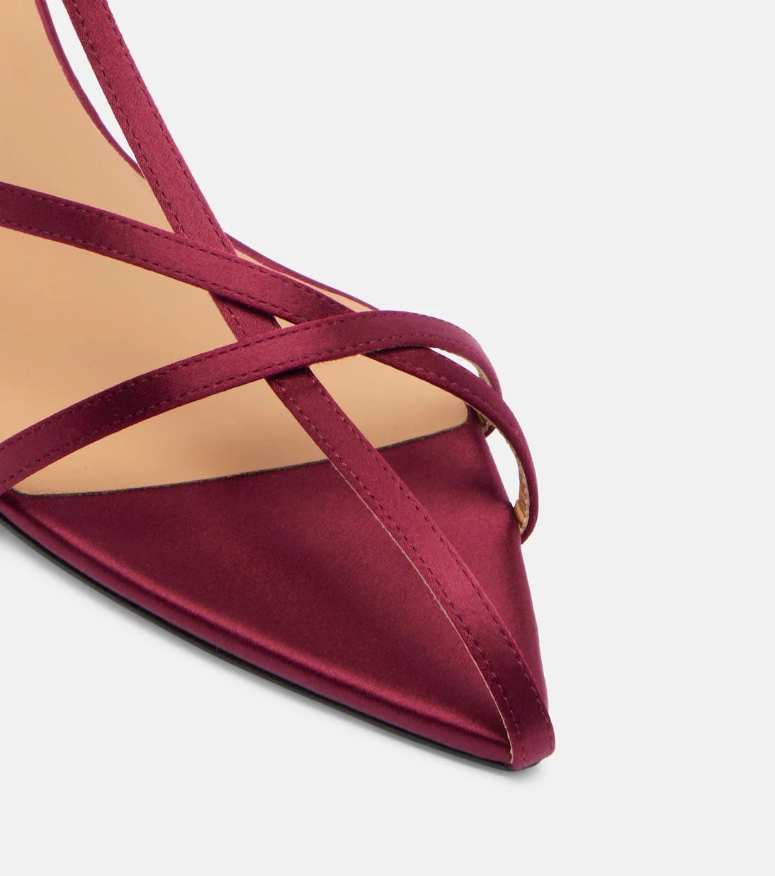 Jil Sander - Cage satin and leather sandals
