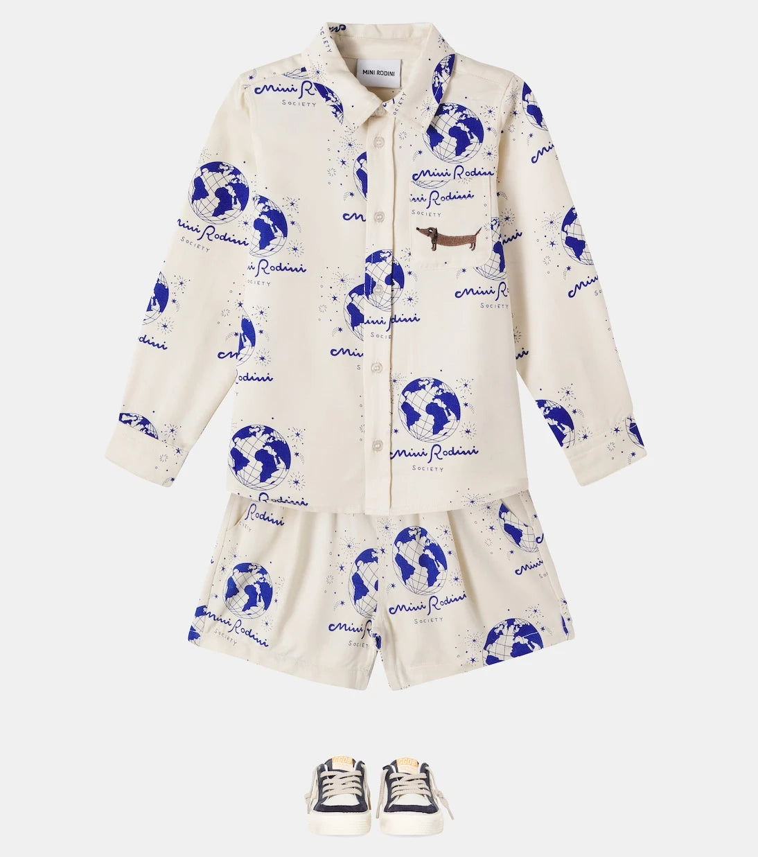 Mini Rodini - Society printed shirt