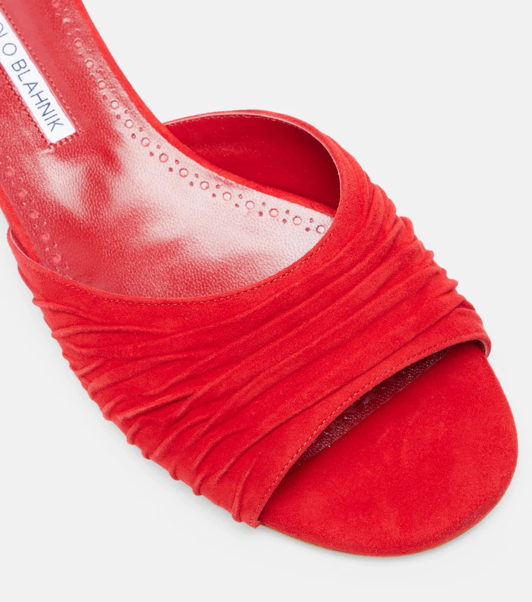 Manolo Blahnik - Piruaflat gathered suede slides