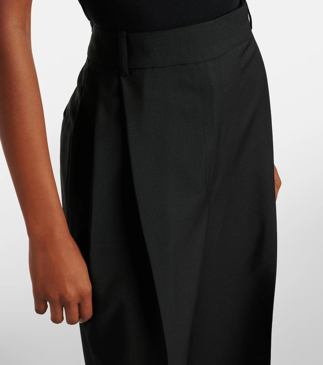 Róhe - Mid-rise wool and mohair wide-leg pants