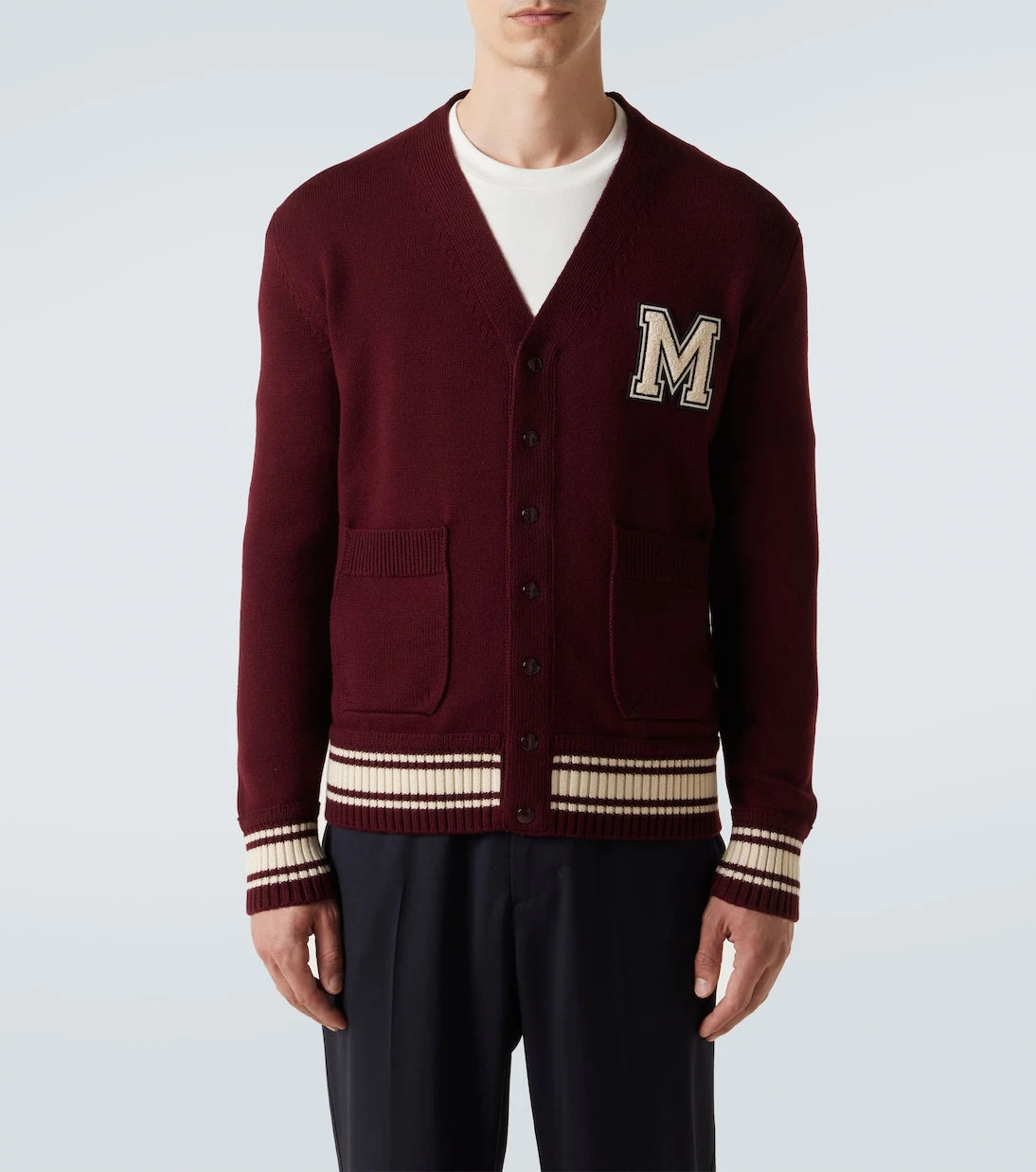 Moncler - Patch-appliqué wool cardigan